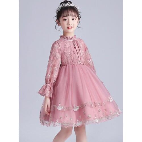 Girls dress princess dress spring dress brick shop festival show childrens skirt