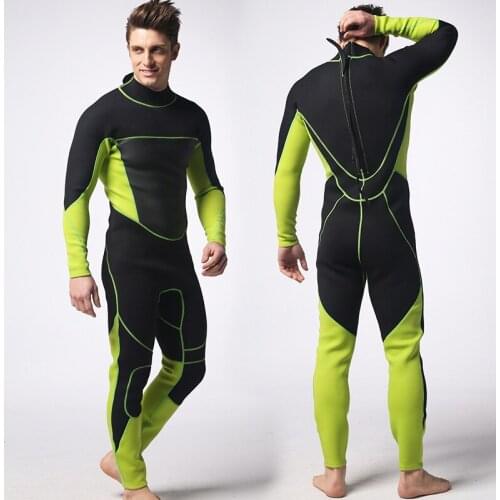 Spot 3mm green with black SCR neoprene wetsuit surf a warm man on behalf of