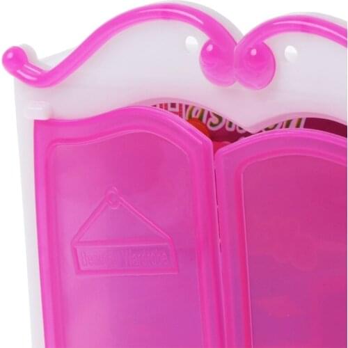 Princess Furniture Wardrobe 30cm Dolls Toys Doll House Closet Toy Accessories