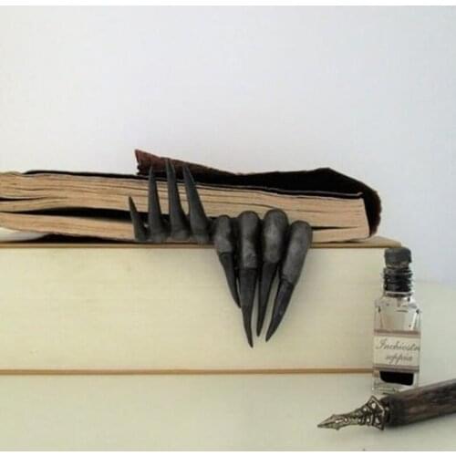 Funny Home Decor Figurines Miniatures Unique Bookmarks for Adult Thriller Devils Hand Bookmarks Ornaments Halloween Gift Crafts