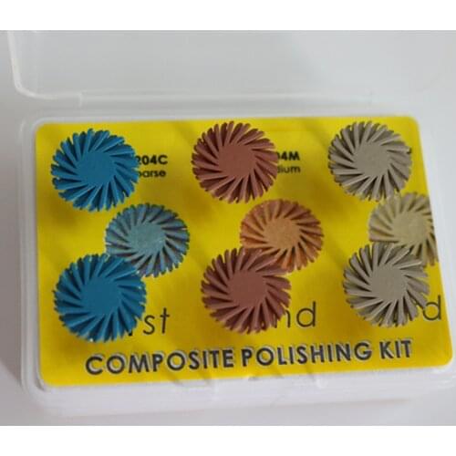 6 Pieces /Box Spiral Polishing Diamond Polishing Kits For Gold Amalgam Non-Precious Metal Alloy Resign Composite Polisher CP6001