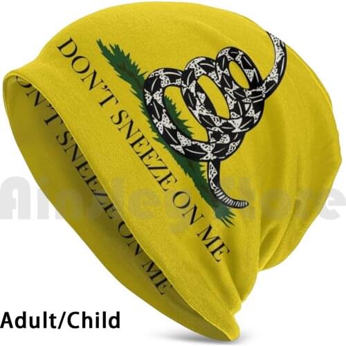 Don't Sneeze On Me Beanies Knit Hat Hip Hop Cdc Gadsen Flag Dont Sneeze On Me Liberty Public Health Economy Media