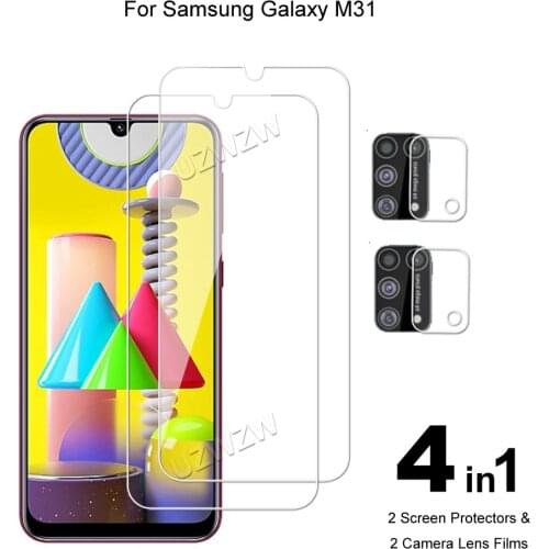 For Samsung Galaxy M31 Camera Lens Film & Tempered Glass Screen Protectors Protective Guard HD Clear
