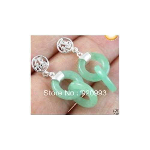 Womens cospay womens P&P*******Beautifully Ms. green gem earring earrings for women sterling earringsnoble ladys