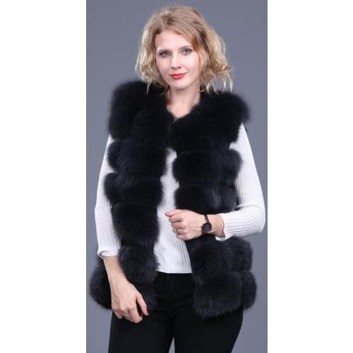 Womens New Natural Fox Fur Vest Real Fox Fur Shoulder Fox Fur Jacket Real Fox Coat Square Fur Vest Winter Warmth