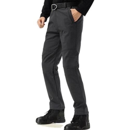 Winter Mens Outdoor Windproof Skiing Pants Male Hiking Camping Fishing Training Waterproof Thick Warm Soft Shell Fleece Trousers