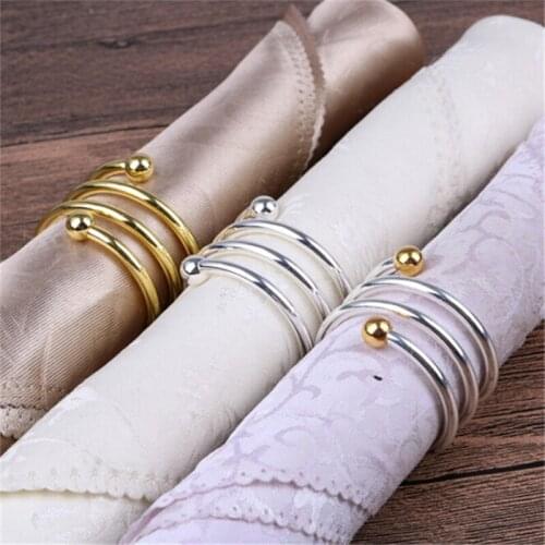 Stainless Steel Gold Napkin Rings Table Decoration Napkin Rings Christmas Napkin Rings Holder Napkin Party Table Accessories