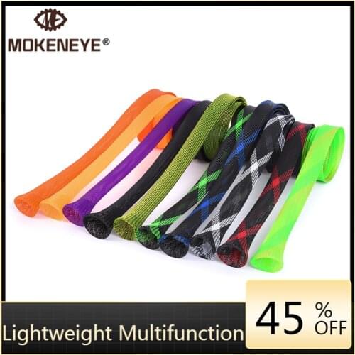 1pc 30/35mm*170cm Elastic Tangle Fishing Rod Protective Sheath Jacket Net Tube Cover Sleeve Fishing Rod Protective 22 Colors