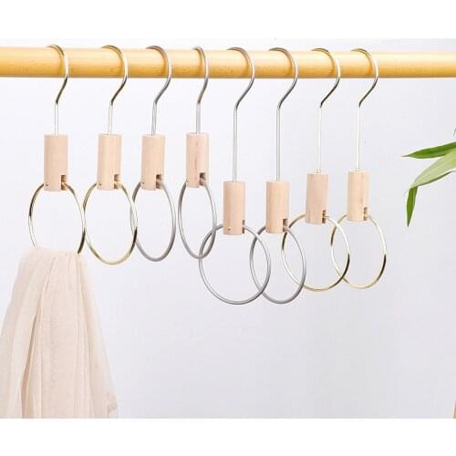 1Pc Wood Acrylic Hooks Clothing Store Wardrobe Bra Hats Scarf Trousers Clips Crystal Socks Hook Clothes Storage Hanger Hooks