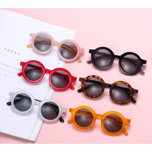 1PC Brand Kids Sunglasses Popular Round Frame UV 400 Protection Sun Glasses Eyewear Girls Boys Summer Beach Holiday Eyewear