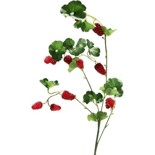 1pc Artificial Mulberry Plant Realistic Lifelike Fake Plant Artificial Leaf Stem Party Photography Props Home Decor For Party