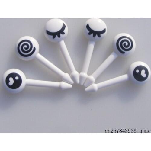 1000pcs Eye Fruit Fork Salad Forks Reusable Plastic Sticks Kids Lovely Snack Cake Decorative Kitchen Supplies