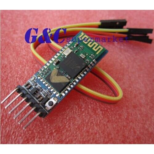 2PCS Wireless Serial 6 Pin Bluetooth Transceiver Module HC05 RS232+ Cable diy electronics