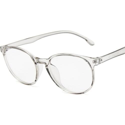 2020 Fashion Round Eyeglasses Anti-blue Light Women Plastic Optics Glasses Frame Classic New Computer Myopia Eye Glasses Men