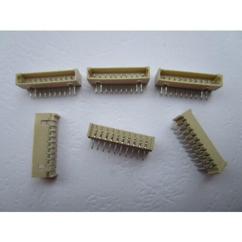 40 pcs Pitch 1.25mm Micro 10 Pin Right Angel Male Plug Polarized Connector