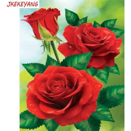5D DIY square/round Diamond Red rose Cross Stitch Diamond Embroidery Pattern Rhinestone J2075