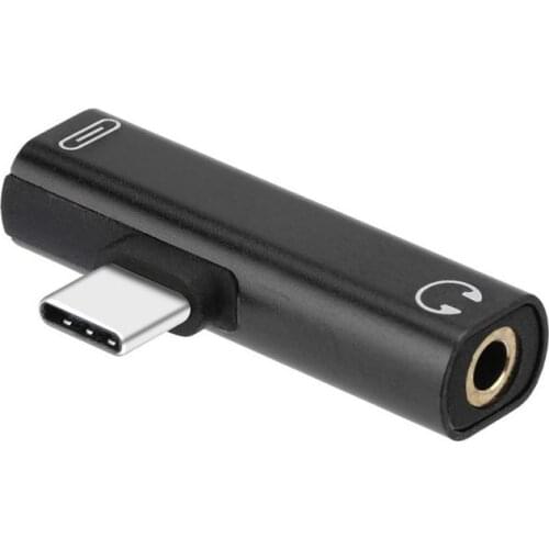 Micro USB Type C Adapter For Xiaomi Samsung Phone Accessories Adaptador T-shape Type C To 3.5mm Earphone Jack + TypeC Charge