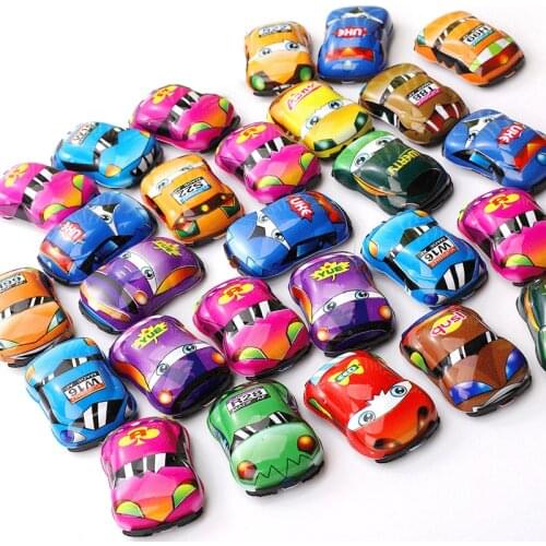 Vehicle Cartoon Car Pull Back Mini Kids Birthday Educational model Plastic toy gift Party Toys for Boys Funny Baby Kids