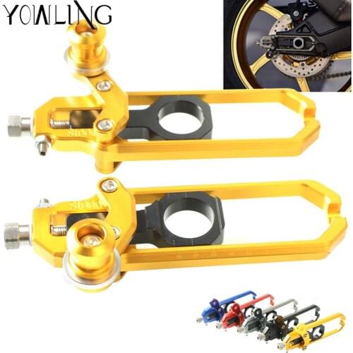 For Bmw HP4 2012 2013 2014 Motorcycle Accessories CNC Aluminum Left & Right Chain Adjusters with Spool Tensioners Catena S1000RR