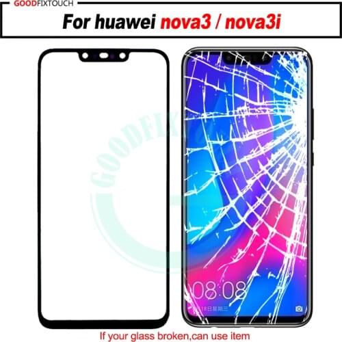For huawei nova 3 nova3 nova3i Front Glass Touch Screen Top Lens LCD Outer Panel Repair + OCA Glue