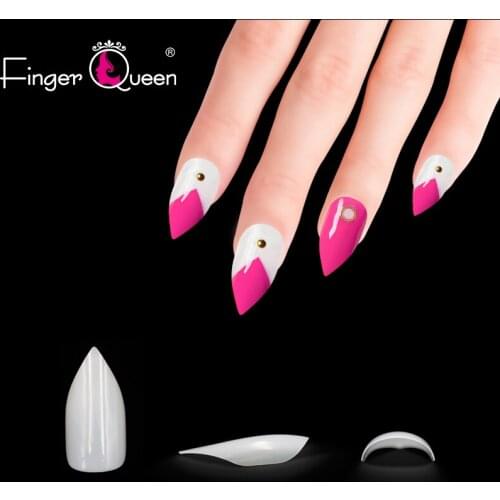 FQ22 Full Fake Nail Tips Artificial Fake Nail Art Acrylic UV Gel Manicure Fake Nail Tips 500PCS/bag