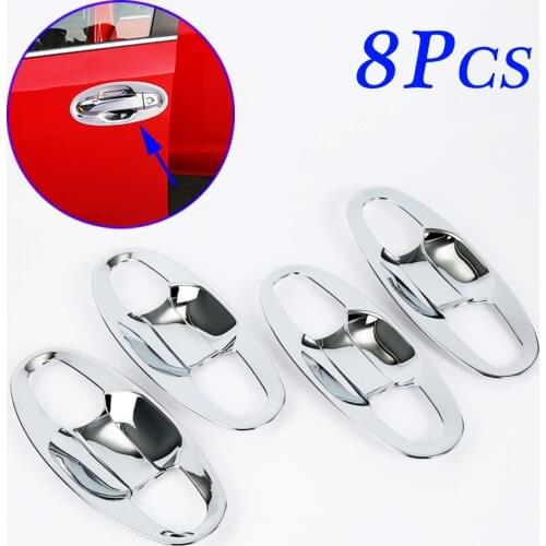 Chrome Accessories For Subaru Crosstrek XV 2018 2019 Door Handle Bowl Cup Cover Protect Trim Inner Parts Molding Decoration