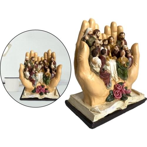 Art Jesus Christ Last Supper Sculpture Decorative Christianity Statue Office