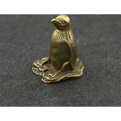 New solid copper Doll Cute Animal Dog Duck Sheep Penguin Children Toy Birthday Gift Toys for Kids Hobbies Desktop decoration