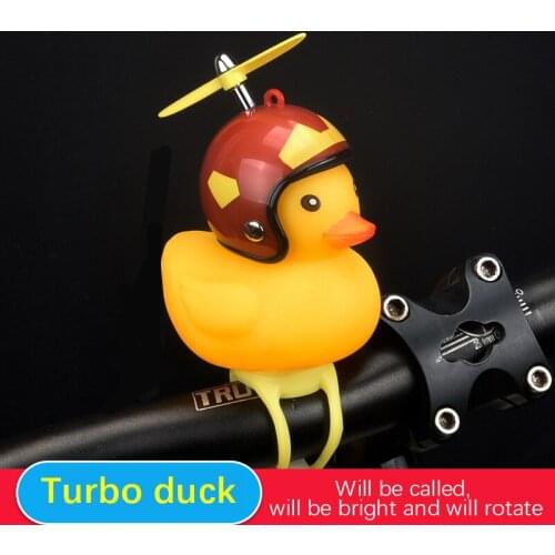 Little Yellow Duck Bicycle Horn With Light The Hottest Bicycle Bell Helmet Decoration Bicycle Bell Sound Alarm