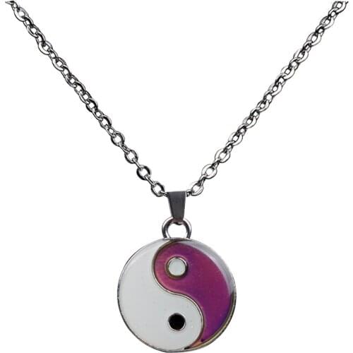 Fashion Jewelry Yin Yang Pattern Mood Pendant Necklace Choker Emotion Feeling
