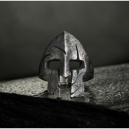 Self-defense ring Europe and the United States silver mens ring original handmade personality domainous custom 999 sterling sil