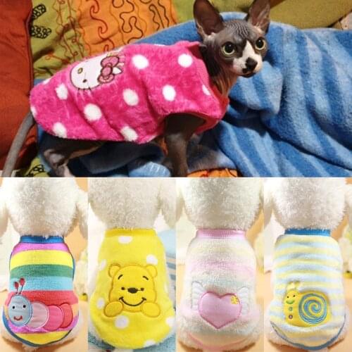 2019 New Warm Cat Clothes Autumn Winter Pet Clothing for Cats Rabbit Soft Fleece Kitten Kitty Outfits Cat Coats Jacket Costumes
