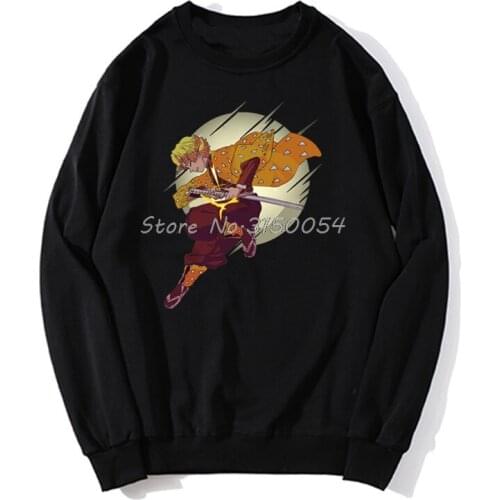 Novelty Demon Slayer Hoodie Graphic Kimetsu No Yaiba Agatsuma Zenitsu Hoodies Spring Autumn Men Pullover Sweatshirts Harajuku