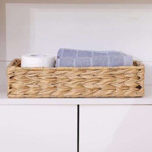 Weave Toilet Paper Basket Toilet Paper Basket Woven Storage Basket for Toilet Tank Top Toilet Tank Storage Organizer