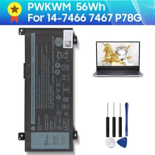 Authentic Replacement Battery PWKWM For DELL Inspiron14-7466 7467 7000 P78G 7467-D1545B/R D1745B/R 15.2V 56wh