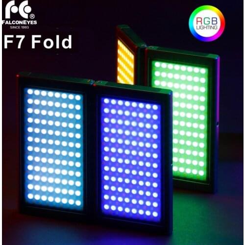 Falcon Eyes 24W F7 Fold Pocket RGB LED Light Android & iOS APP Control Adsorbable For Video/Youtube/Vlog Photography Fill Lamp