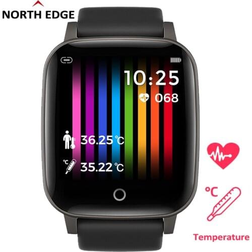2020 Mens Smart Watch Heart Rate Smartwatch Fitness Tracker Body Temperature 24H Measurement Health Sport Watch for Android IOS