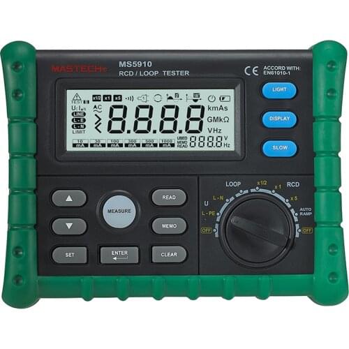 MS5910 RCD/Loop Resistance Tester Circuit Trip-out Current/Time Detector with USB Interface