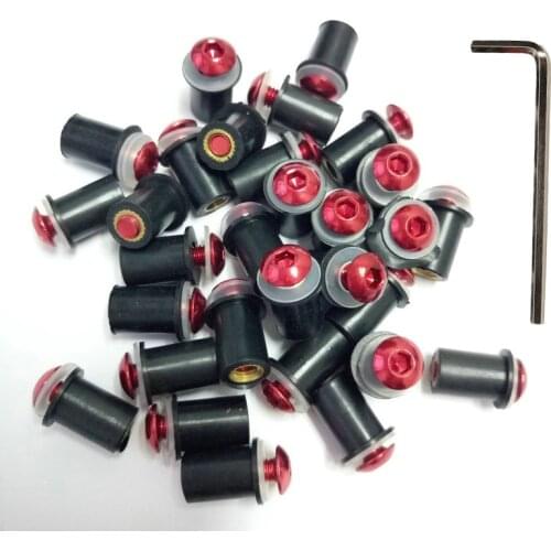 50ps red color M5 Windscreen Universal Bolt Screws Windshield screw bolts Kit fit for Yamaha for Suzuki for Kawasaki for HONDA