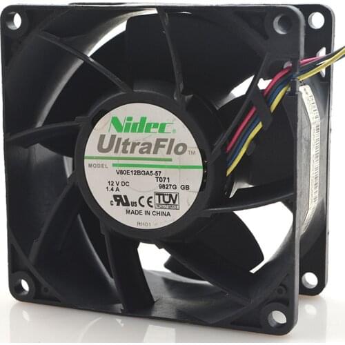 FOR NIDEC V80E12BGA5-57 12V 1.4A 4 Line 8038 8CM High Speed Server cooling Fan