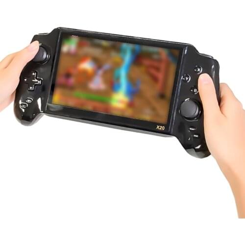 X20 Handheld Game Console 7 Inch Screen Retro Joystick Support TF Card Double Player Video Output for Kids