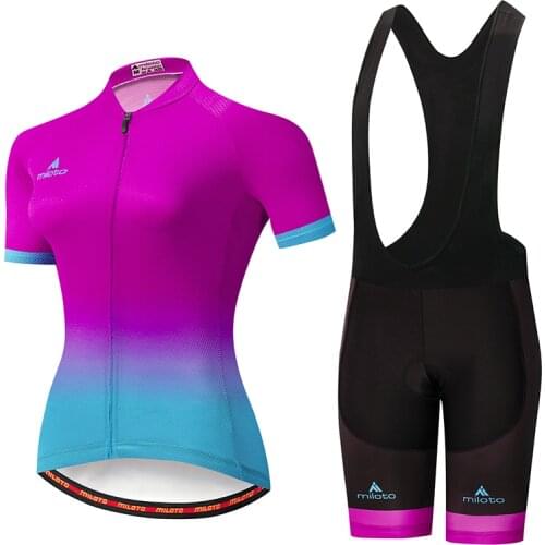 MILOTO Pro Women Cycling Set MTB Bike Clothing Women Racing Bicycle Clothes Ropa Ciclismo Cycling Wear Cycling Jersey Set