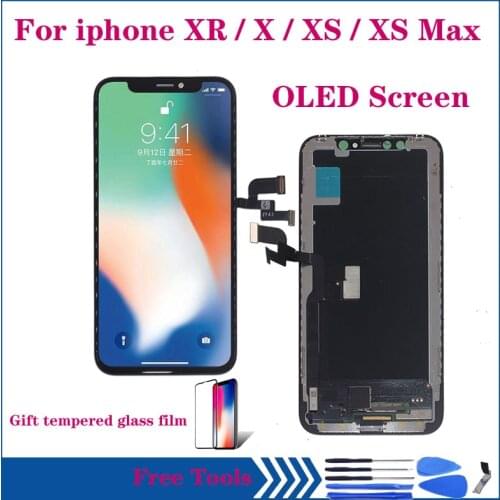 HE ZY OLED For iphone X XS XS MAX OLED XR TFT LCD Display Touch Screen Digitizer Assembly Replacement Display With 3D Touch