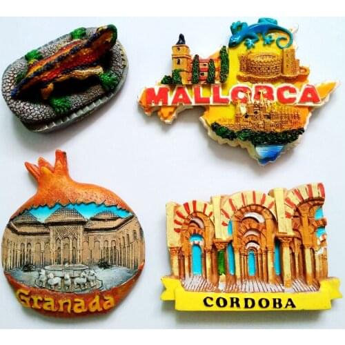 Spain Mosque Of Cordoba,Granada 3D Fridge Magnet Home Decortion Refrigerator Magnet Tourism Souvenirs Magnetic Stickers