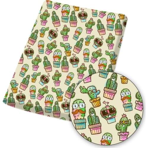 45*145cm Cactus Serie Polyester Cotto Per The Meter Cotton Fabric for Tissue Sewing Quilting Fabrics Needlework DIY