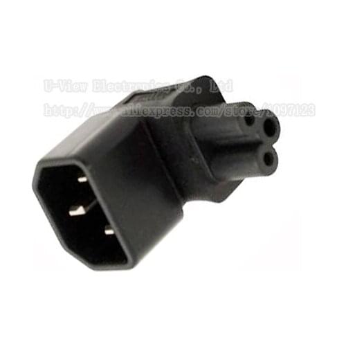 NCHTEK 90 Degree Angled IEC 320 C14 Male to C5 Female Power Adapter C14 to C5 Right Angled Power Adapter/Free Shipping/6PCS