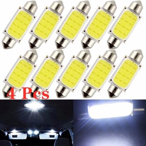 4pcs/lot 31mm 36mm 39mm 41mm Car COB 1.5W DC12V Interior Car LED Bulbs Taillight license plate light Lamp Interior Dome Lights