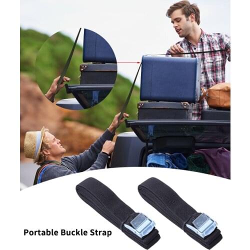 Luggage Bag Lashing Strap 2pcs Cam Buckle Tie-Down Car luggage Cargo Lash Strong Load-Capacity Portable Buckle Nylon Strap