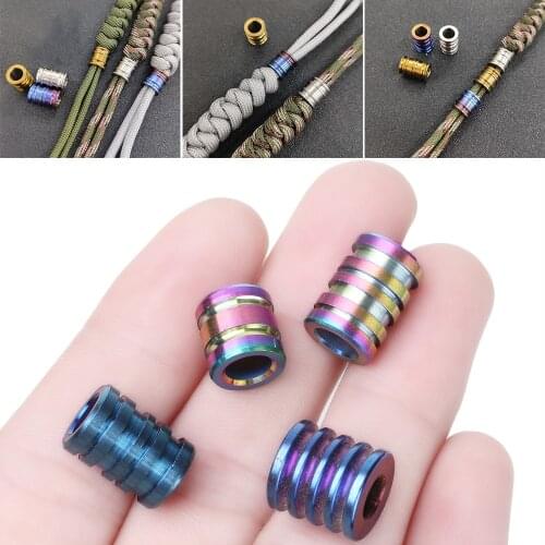 Colorful Titanium Alloy/Stainless Steel TC4 Knife Pendant Ropes Lanyard Camping EDC Paracord DIY Pendant Outdoor Tool Supplies