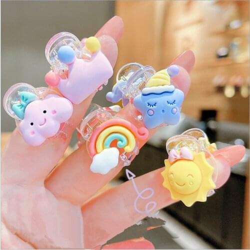 Childrens Cute Small Catch Clip Cartoon Rainbow Fruits Hairpin Crab Claw Clip Girls Sweet Barrette Kids Fashion Hair Accessorie